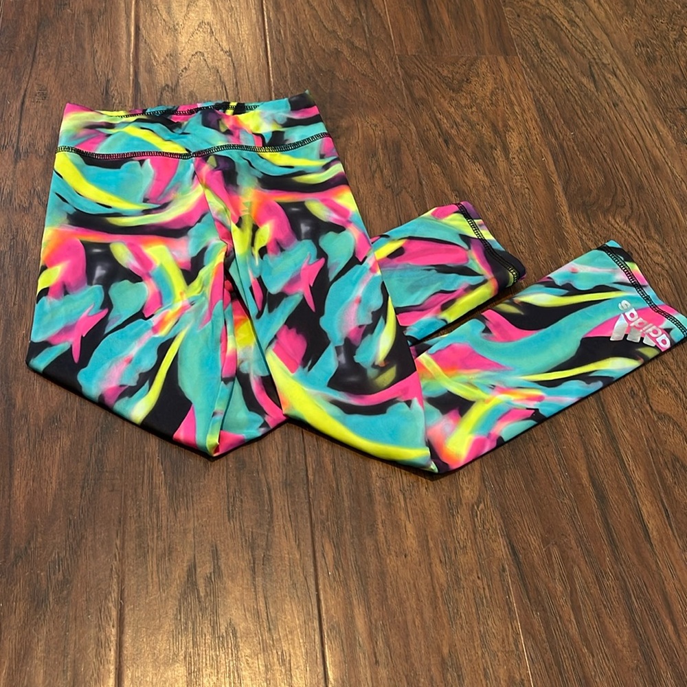 Adidas Multi Color Leggings - Size 6